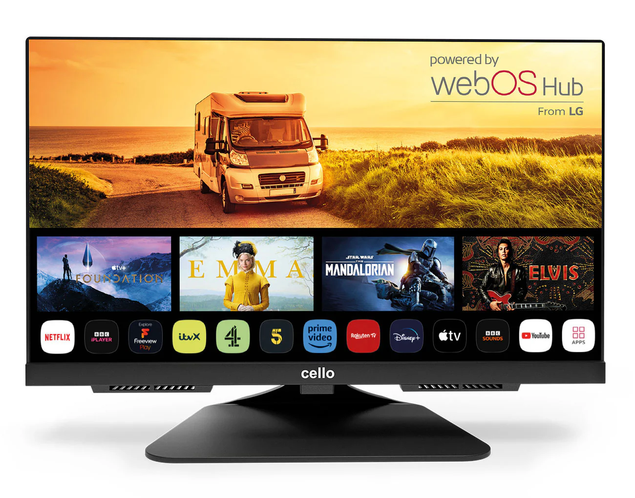 19″ Smart WebOS 12-Volt Traveller TV with Perfect Pitch Sound (ES)