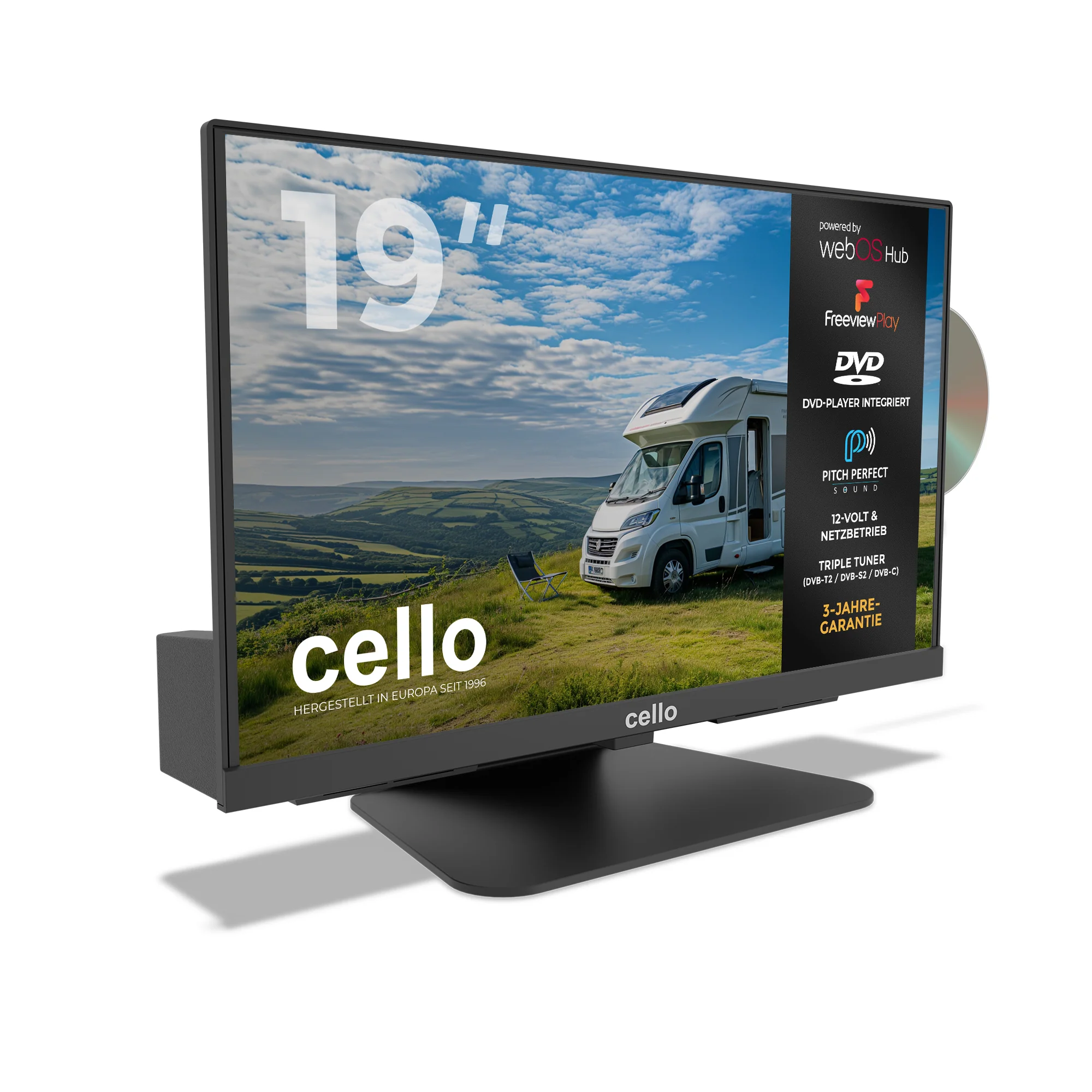 19″ Smart WebOS 12-Volt TV with DVD & Perfect Pitch Sound (DE) - Image 2