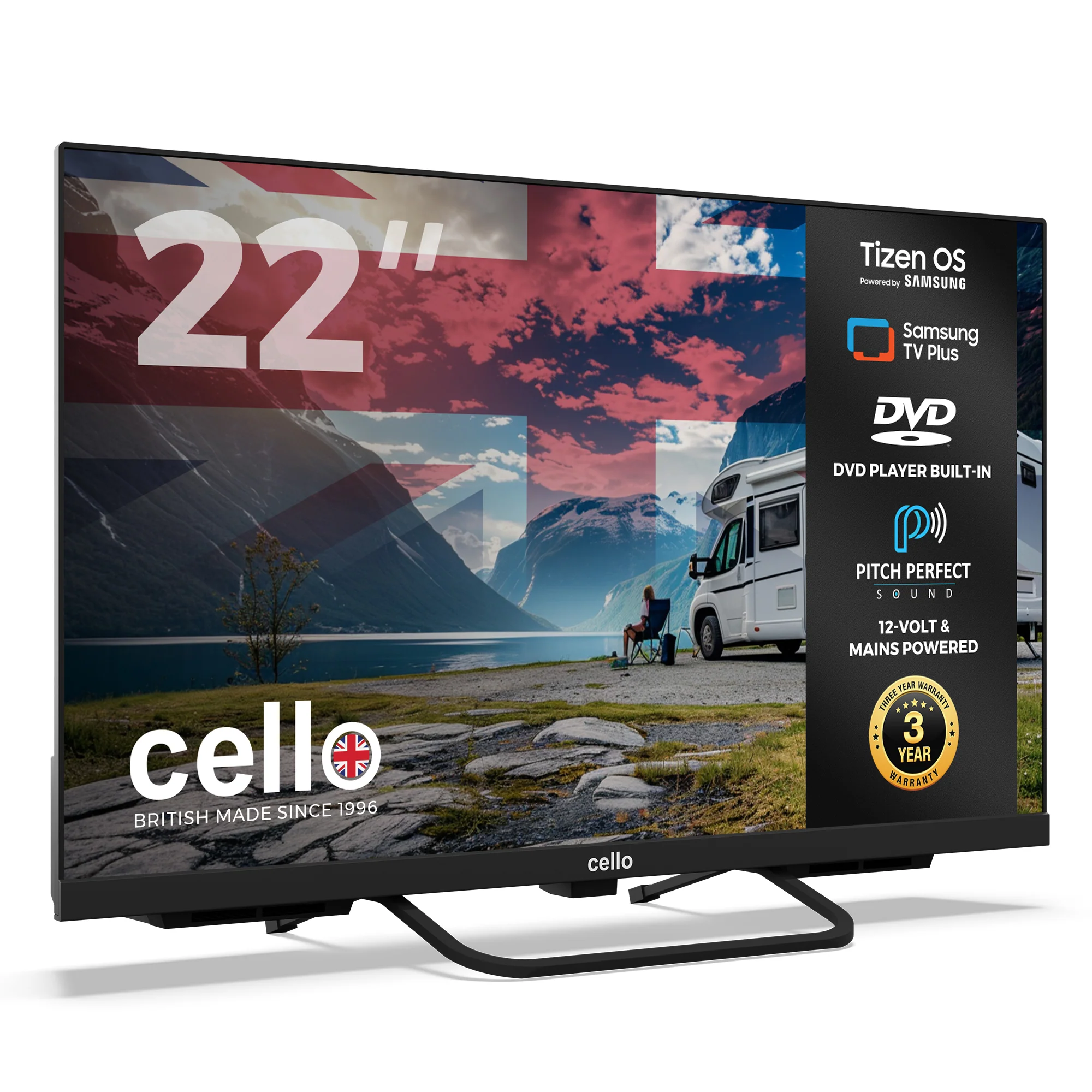 22 inch Smart Samsung Plus 12-Volt Traveller TV with DVD Player - Image 3