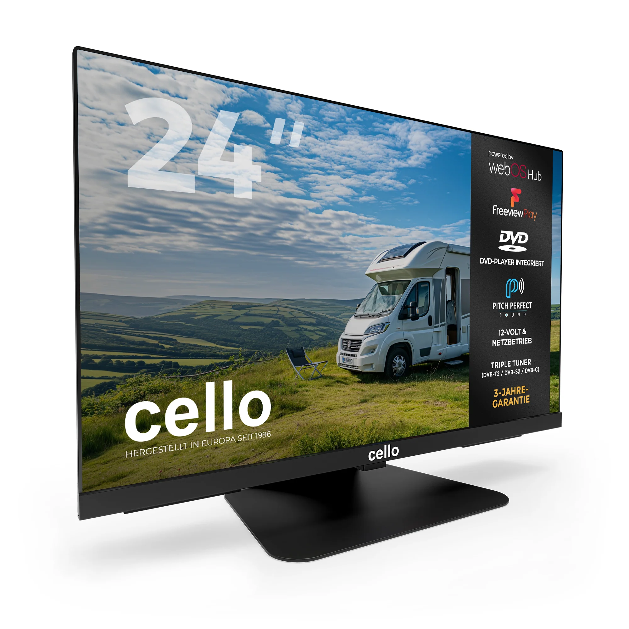 24″ Smart WebOS TV & DVD 12-Volt Traveller TV with Freeview Play (DE) - Image 3
