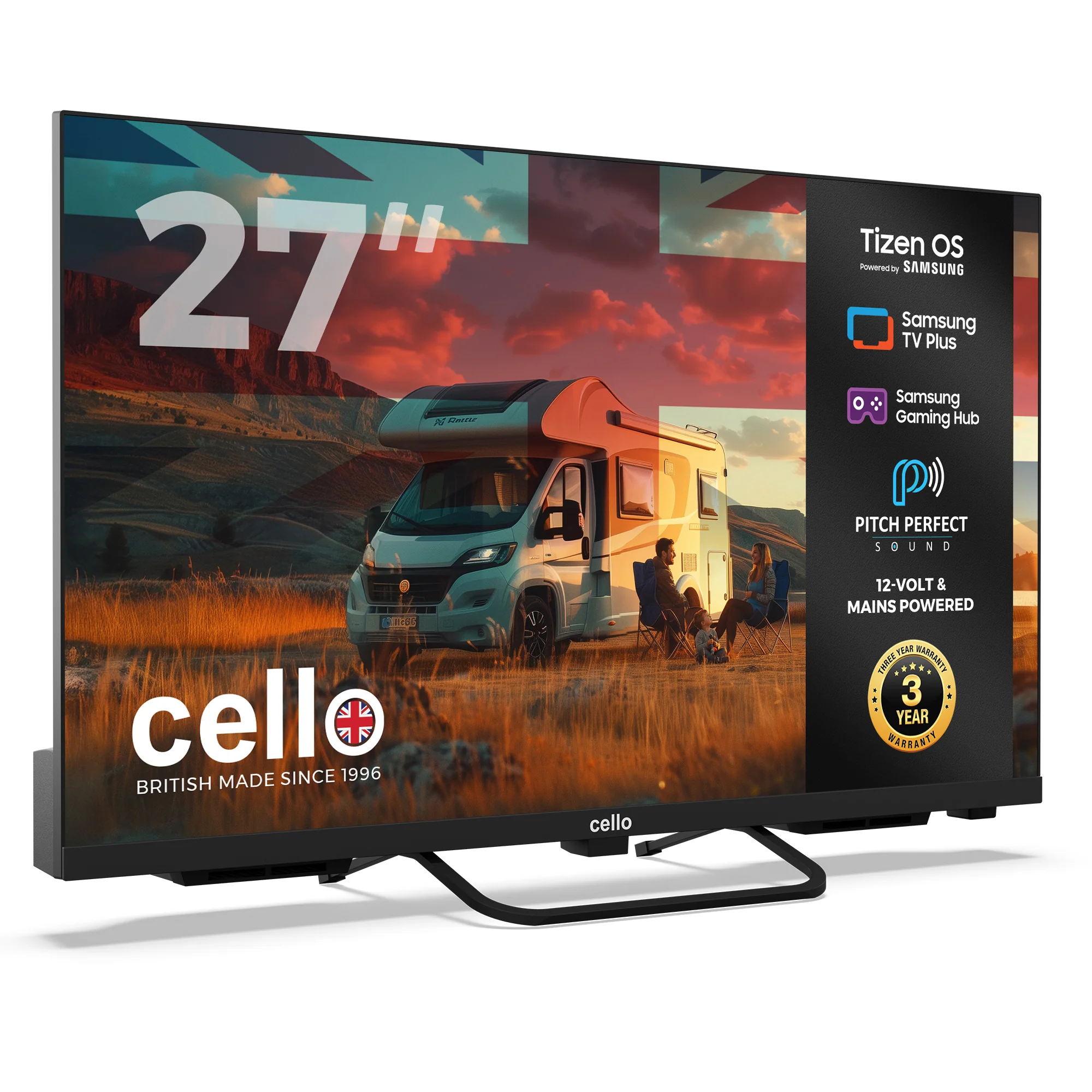 27 inch Smart Samsung Plus 12-Volt Traveller TV with Frameless Bezel - Image 3