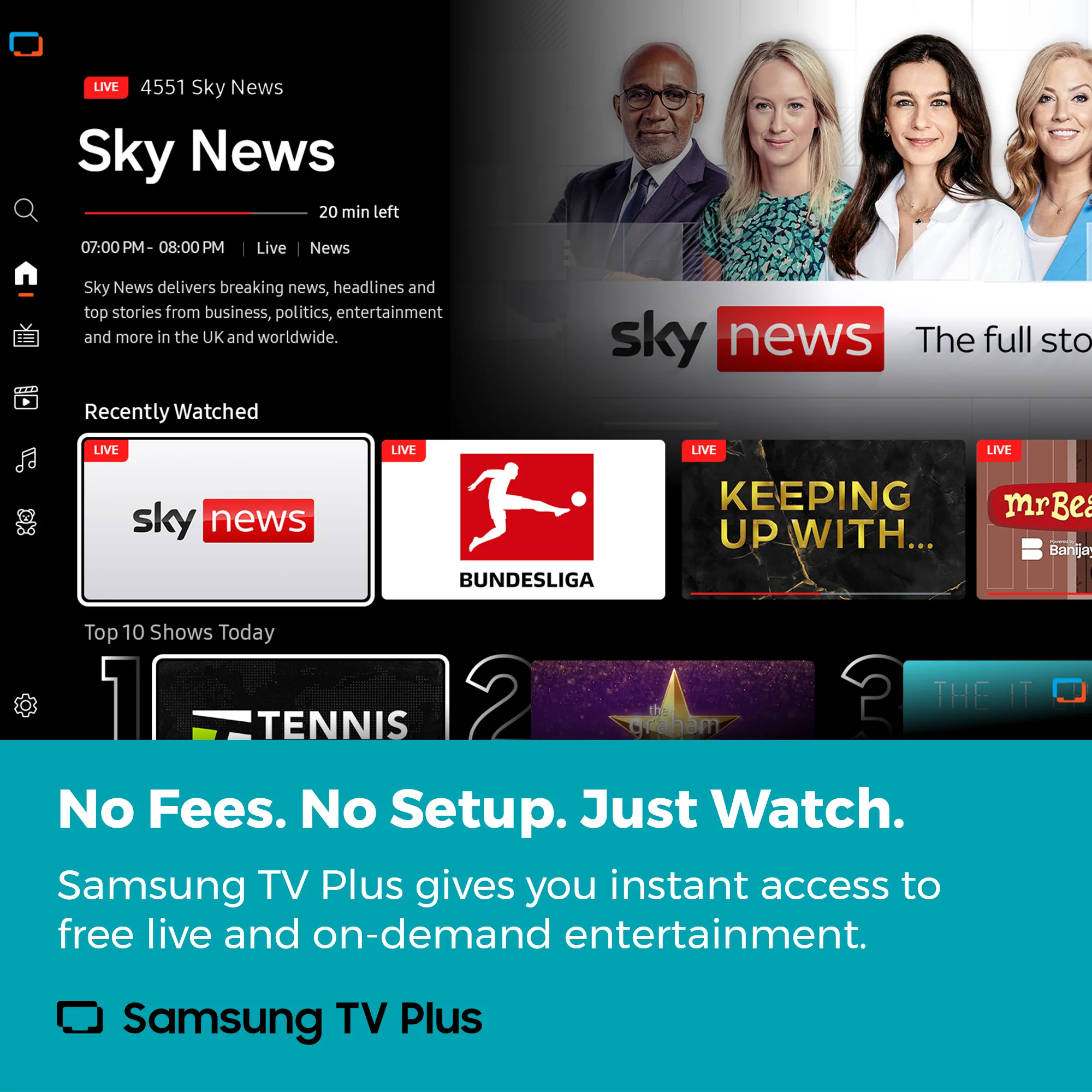 40" Smart Samsung Plus Full HD TV with Frameless Bezel - Image 3