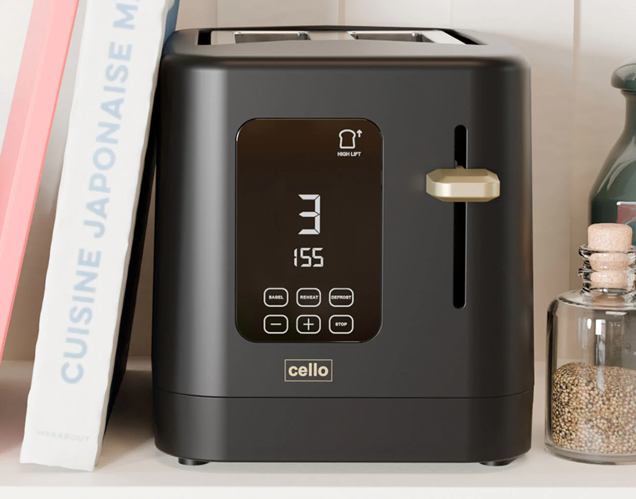 Digital 2 Slice Toaster with Touch Control and Timer - Image 3