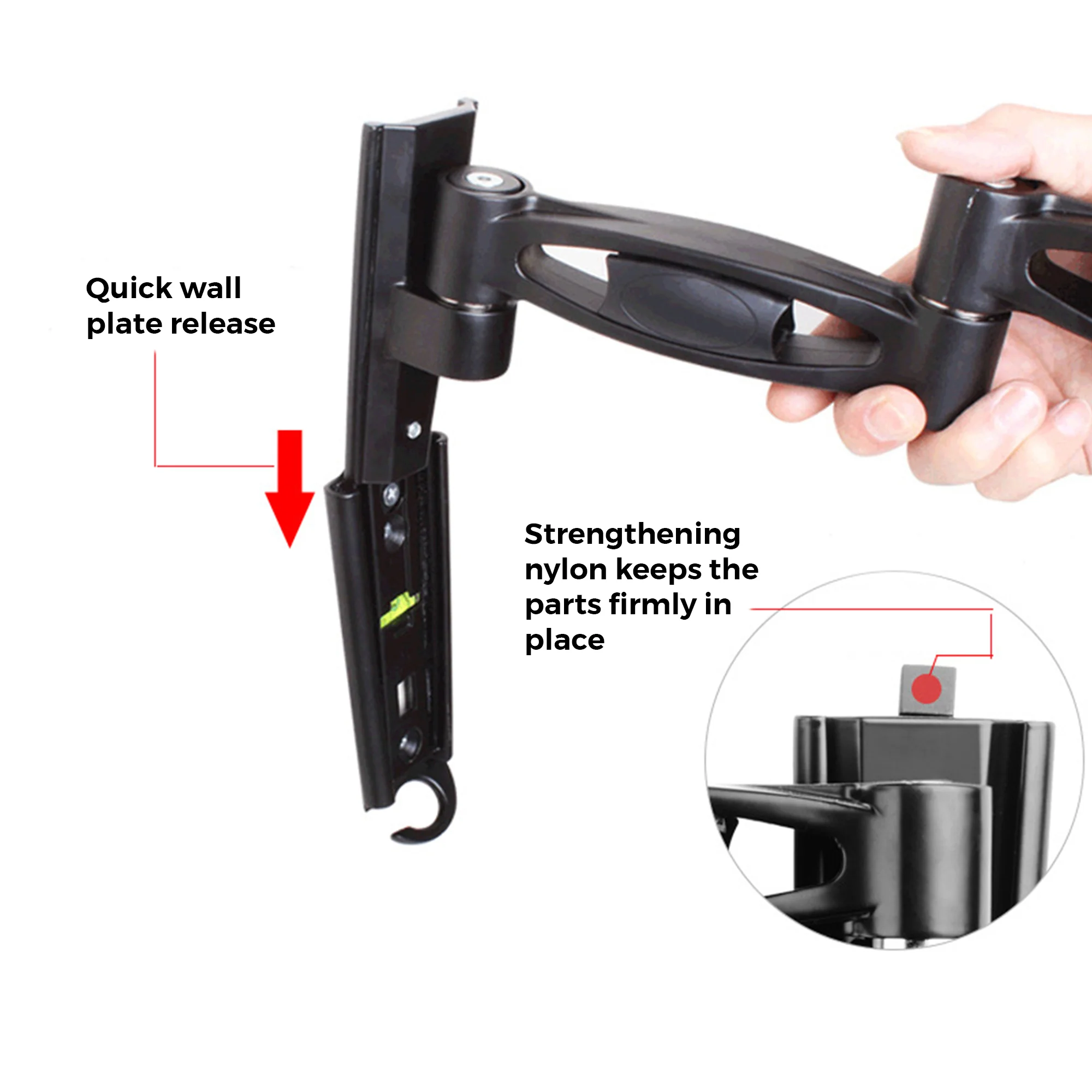 LO26 Full Motion TV Wall Bracket 10"–43" with Tilt, Swivel & Rotation - Image 3
