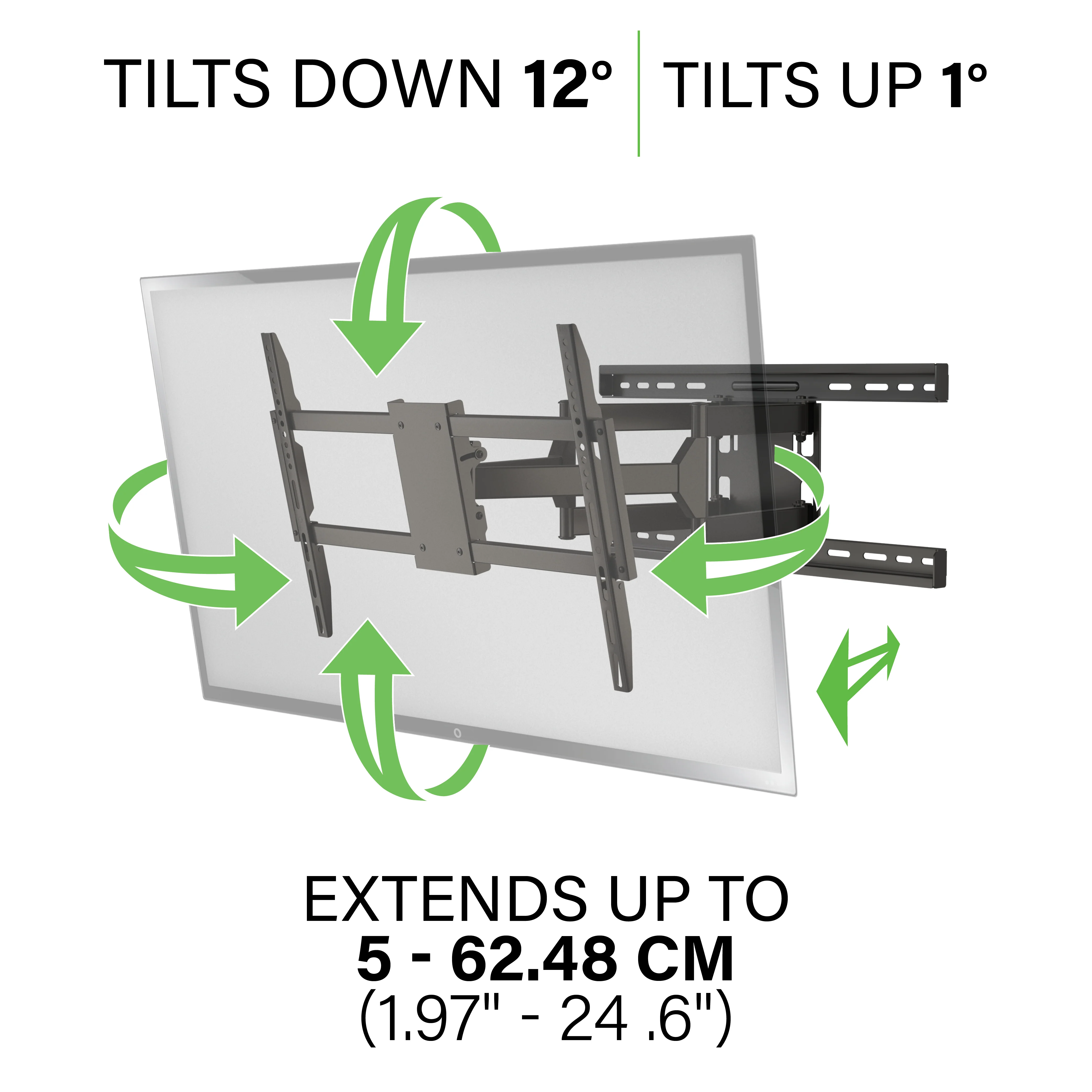 Secura Full-Motion Wall Mount For 32” – 90” flat-panel TVs - Image 4