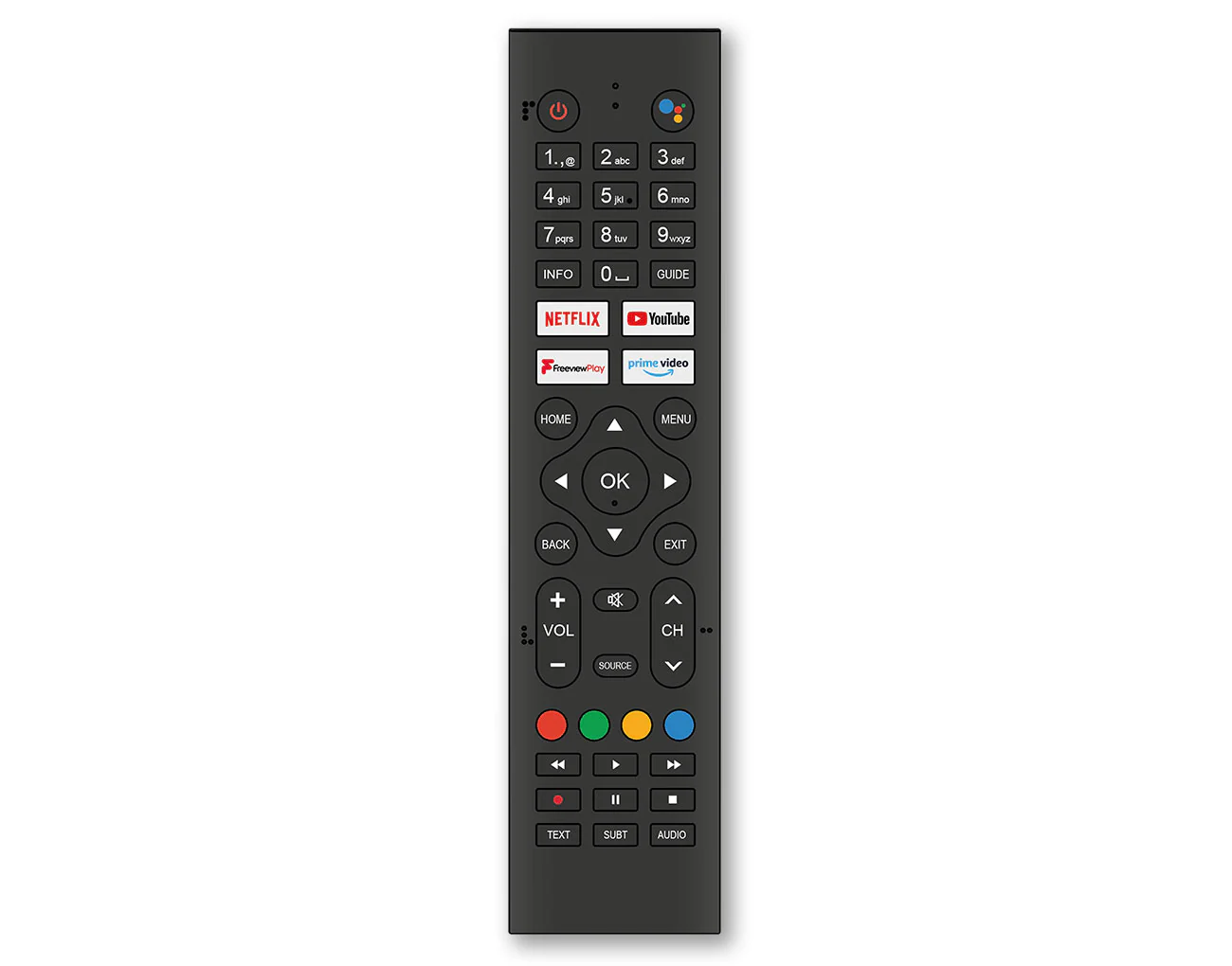 Replacement Android Smart TV Remote (HKC) Non 4K