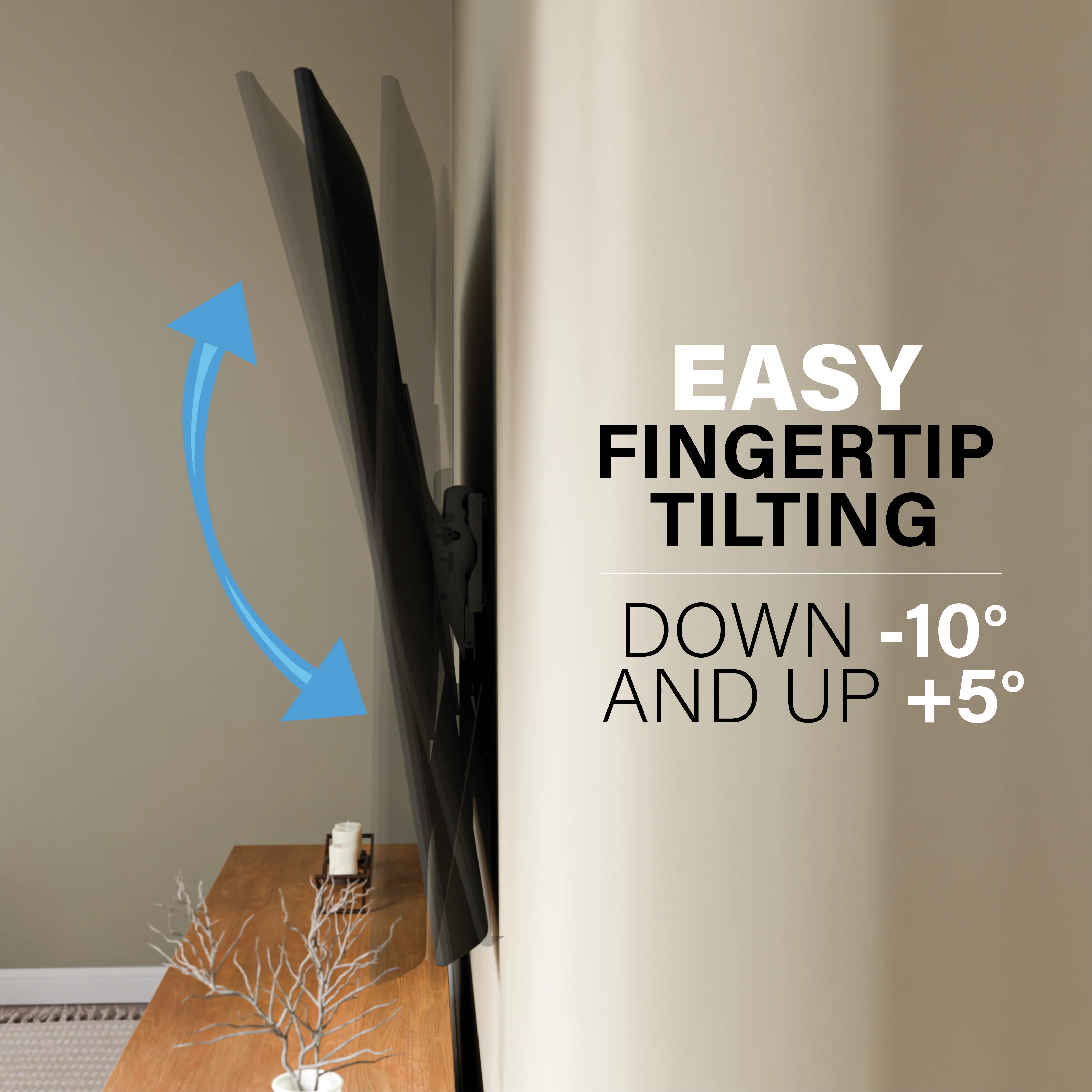 Secura Wall Mount with Tilting Adjustment for 40” – 90” LED TVs - Image 4